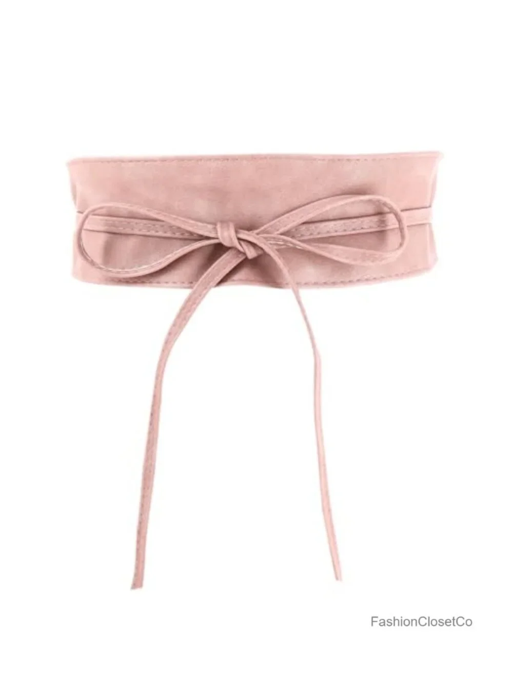 Faux Leather Obi Belt Wide Waist Lace-up Womens Fashion Accessory